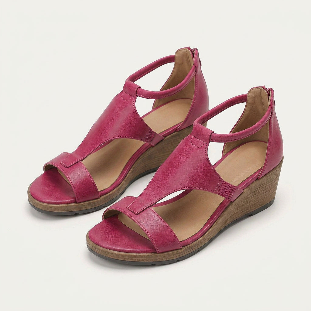 Sandales Compensées Femme Bride T Plateforme