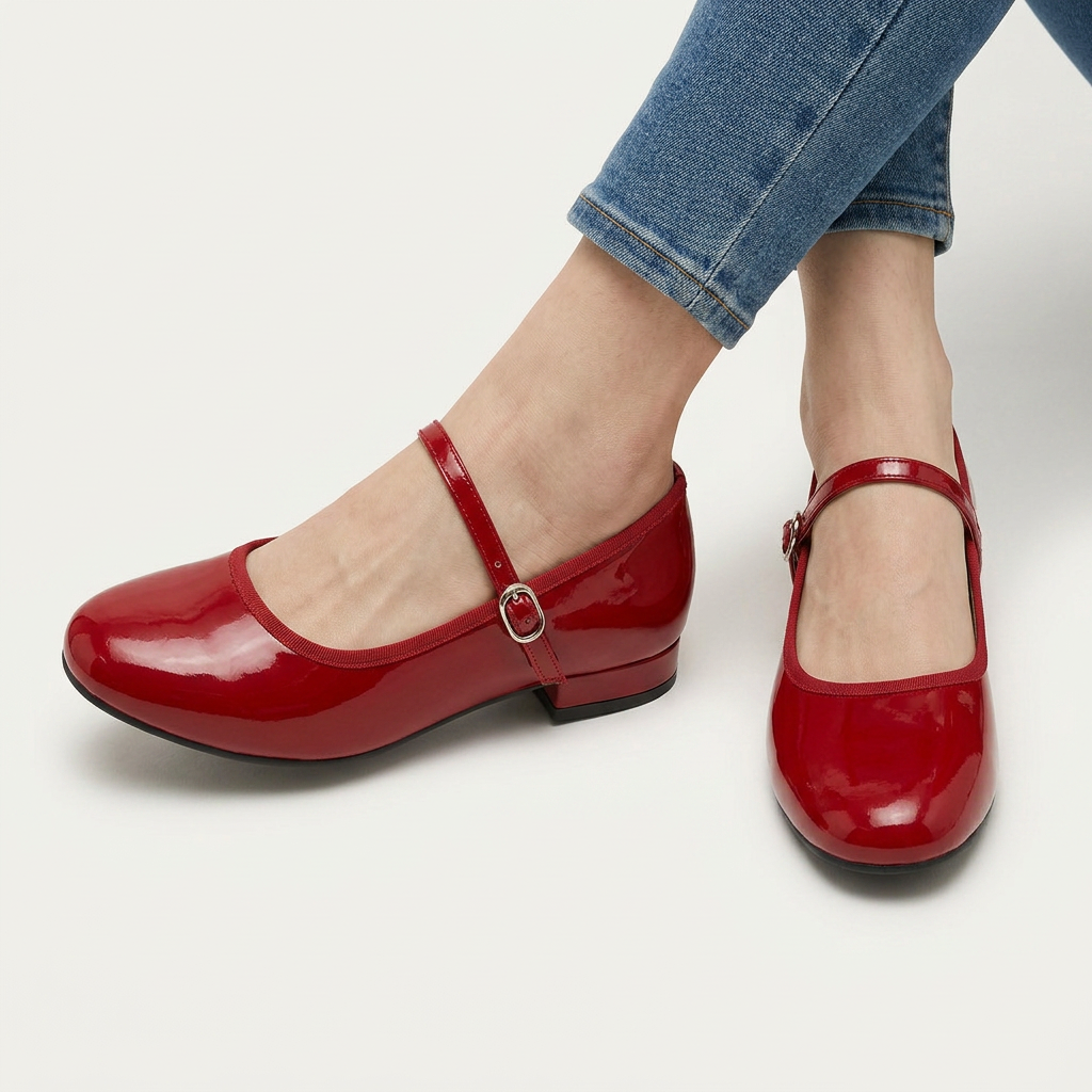 Chaussures Mary Jane Femme Vernies Bride Boucle
