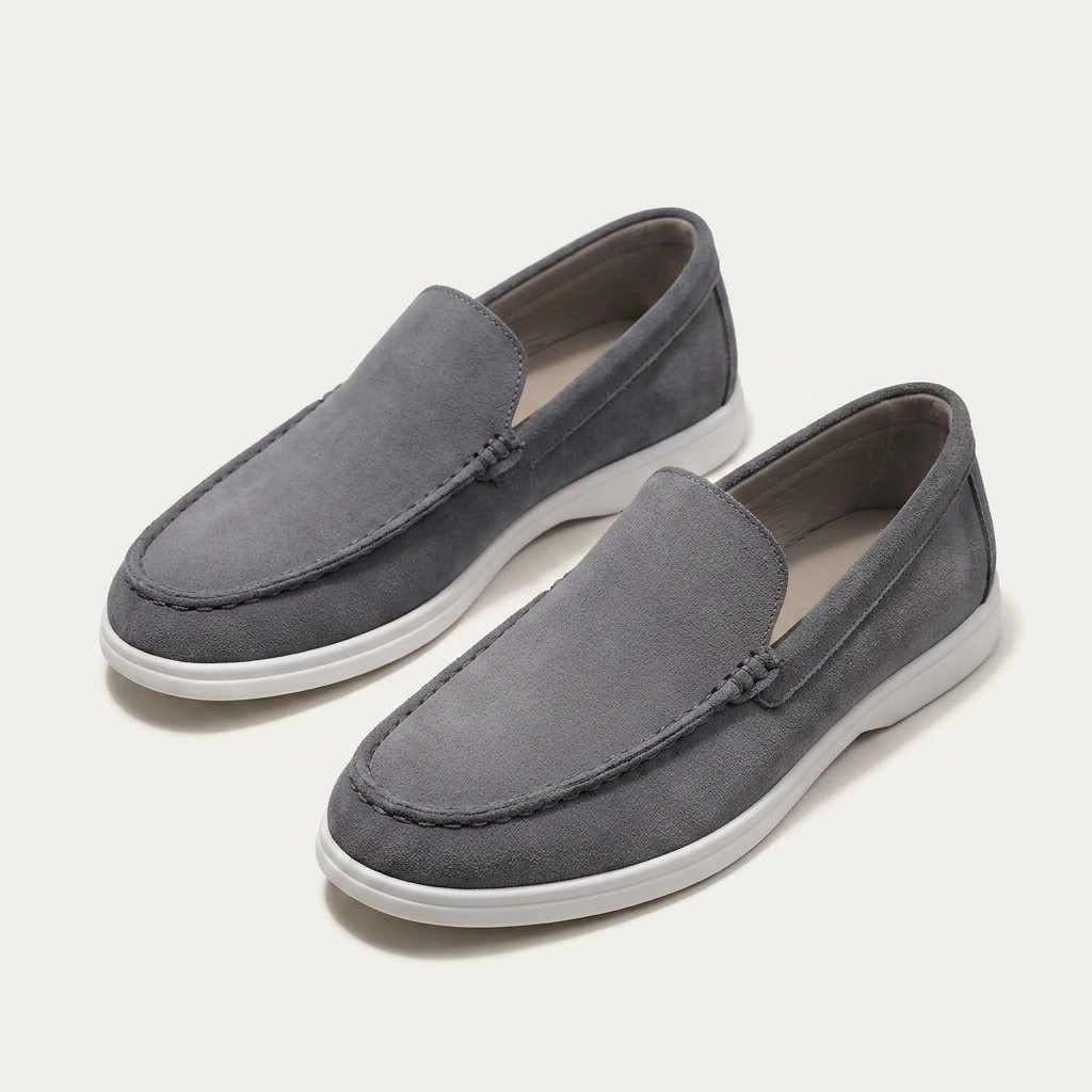 Mocassins Homme À Enfiler Aspect Suédine Profil Bas