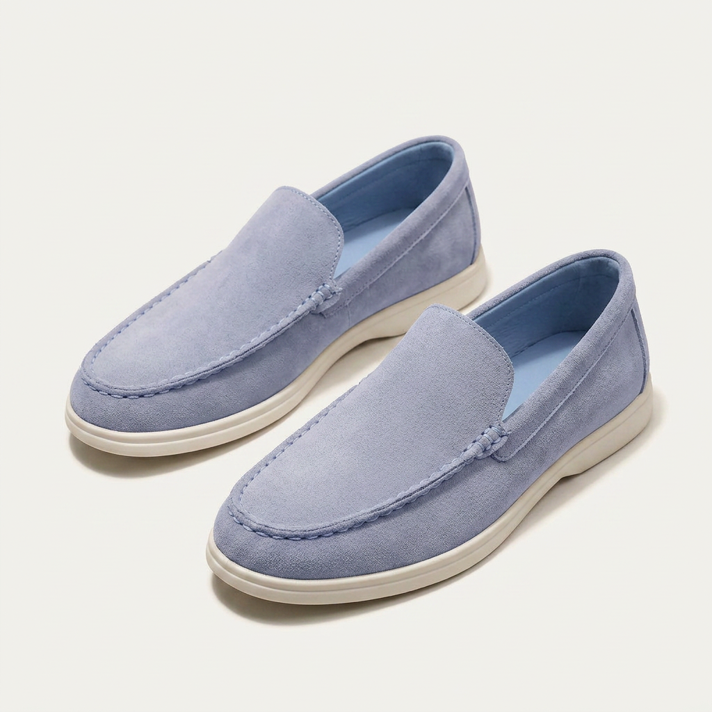 Mocassins Homme À Enfiler Aspect Suédine Profil Bas