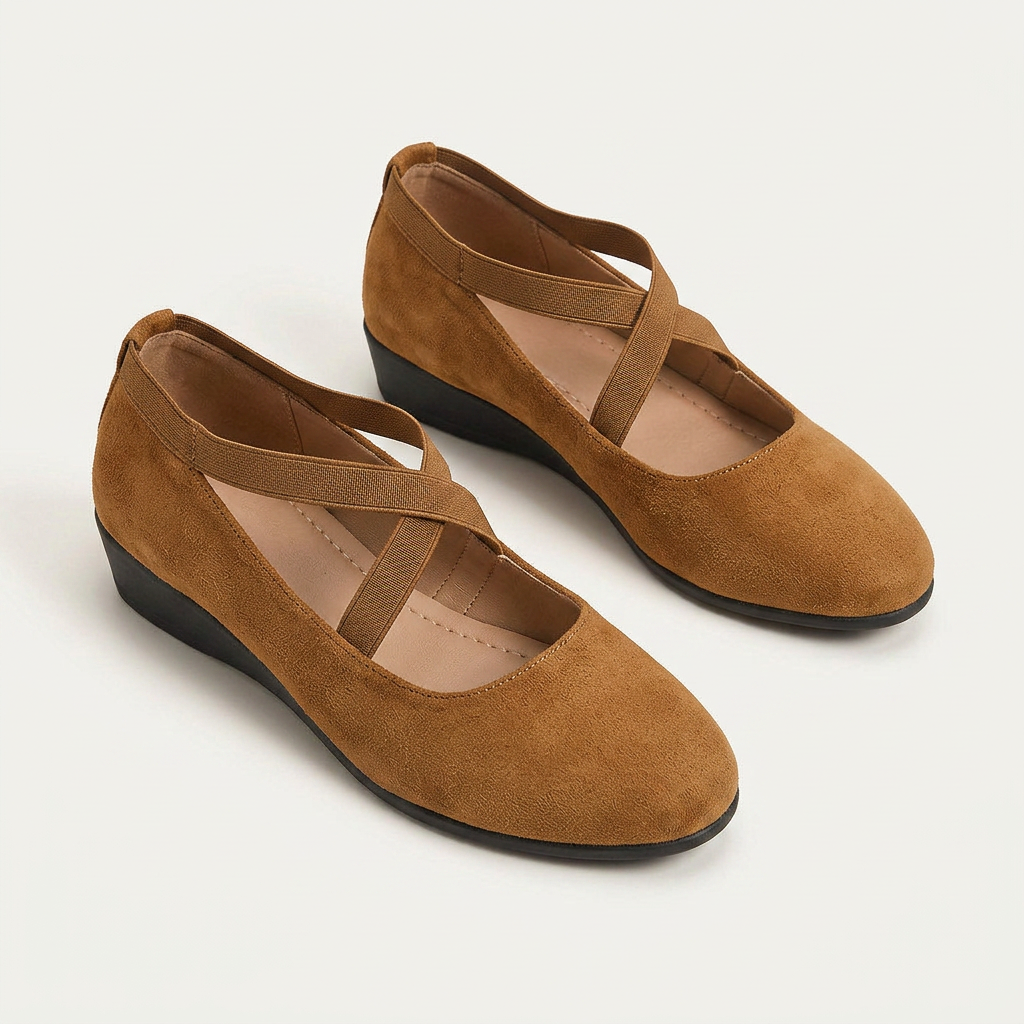 Chaussures Compensées Femme Brides Croisées Bout Arrondi