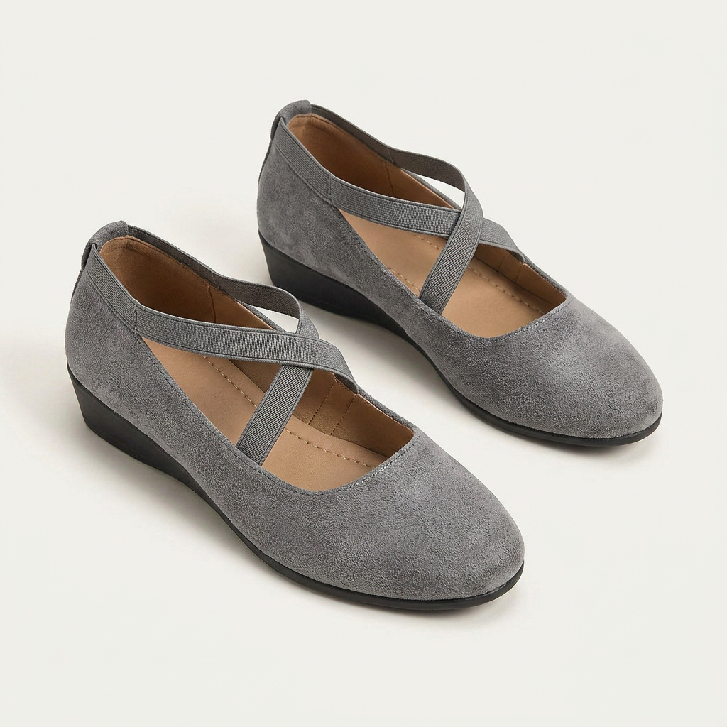 Chaussures Compensées Femme Brides Croisées Bout Arrondi