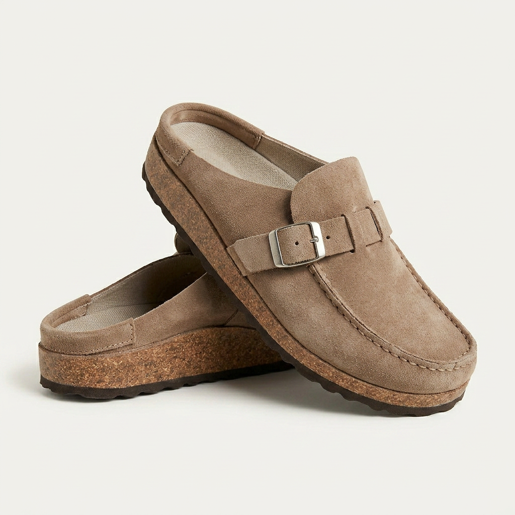 Mocassins Sabots Homme Boucle Semelle Texturée