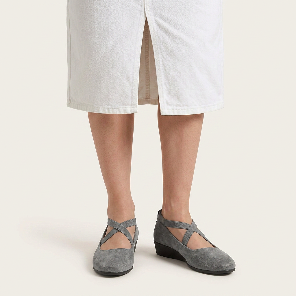 Chaussures Compensées Femme Brides Croisées Bout Arrondi
