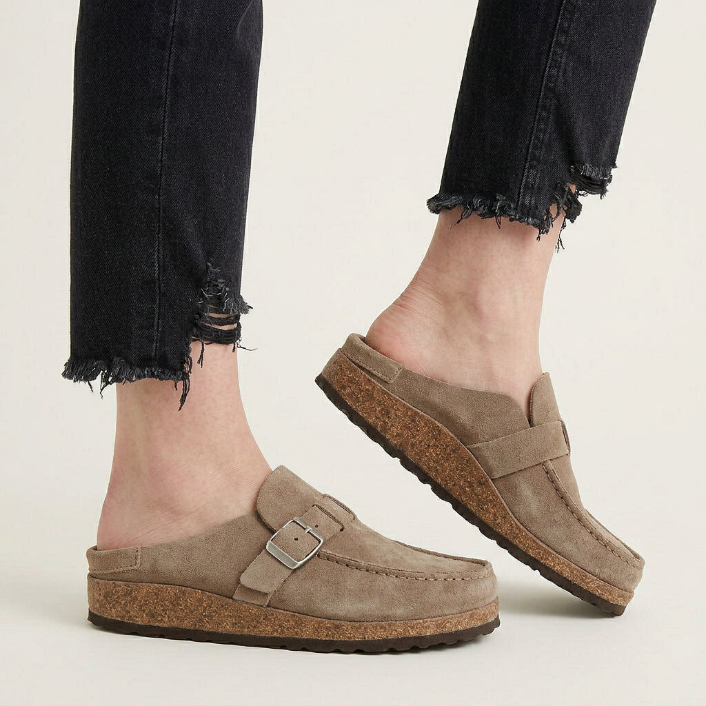 Mocassins Sabots Homme Boucle Semelle Texturée