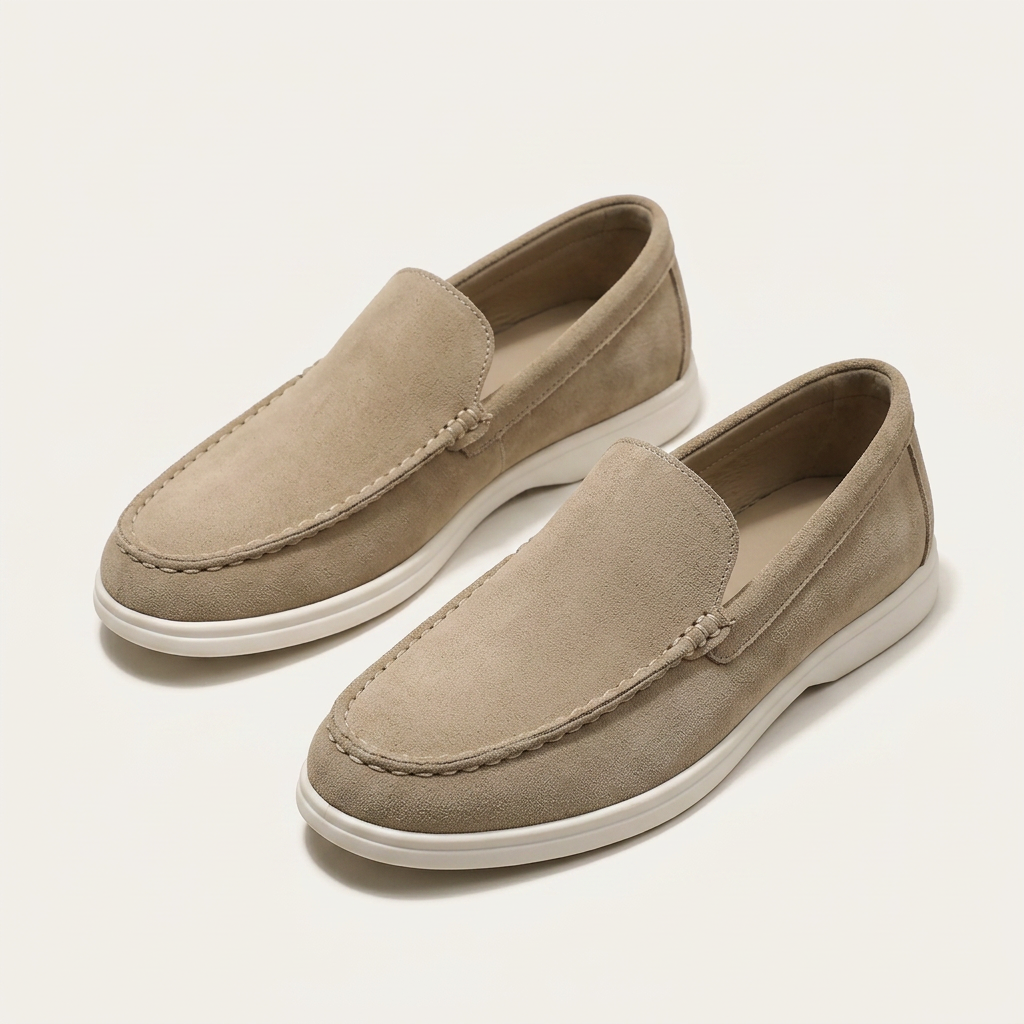 Mocassins Homme À Enfiler Aspect Suédine Profil Bas
