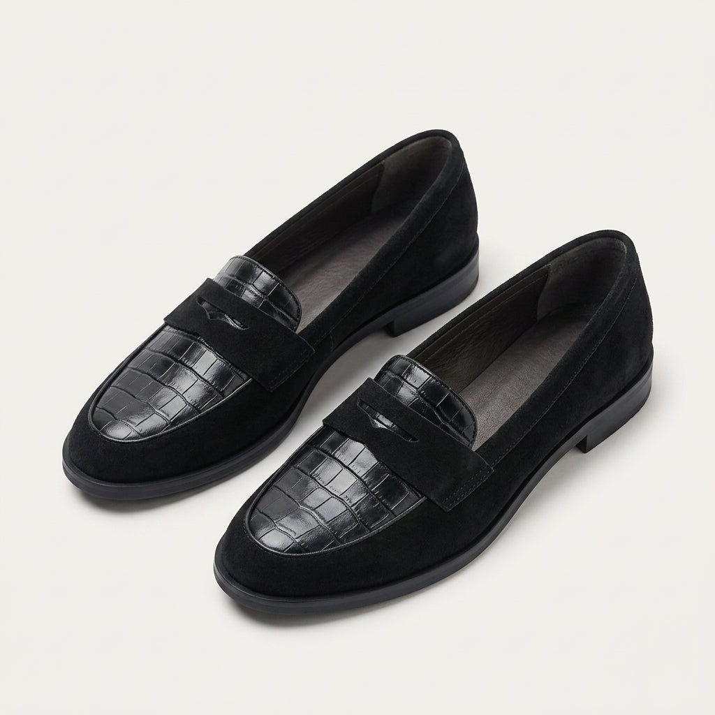 Mocassins Femme Effet Croco À Enfiler
