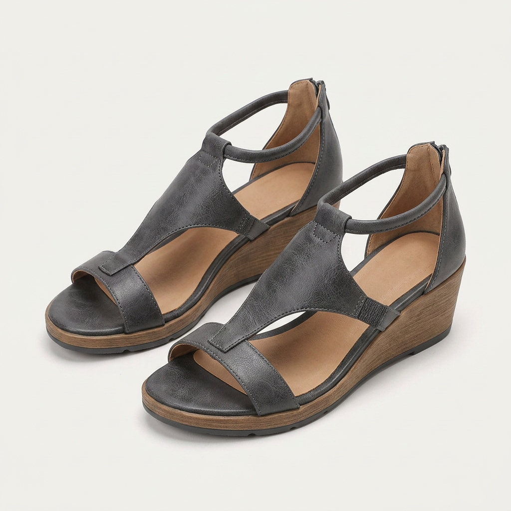 Sandales Compensées Femme Bride T Plateforme