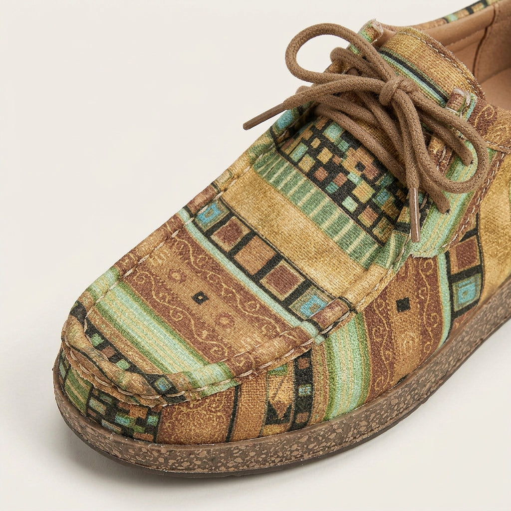 Chaussures Femme Lacets Style Mocassin Motifs