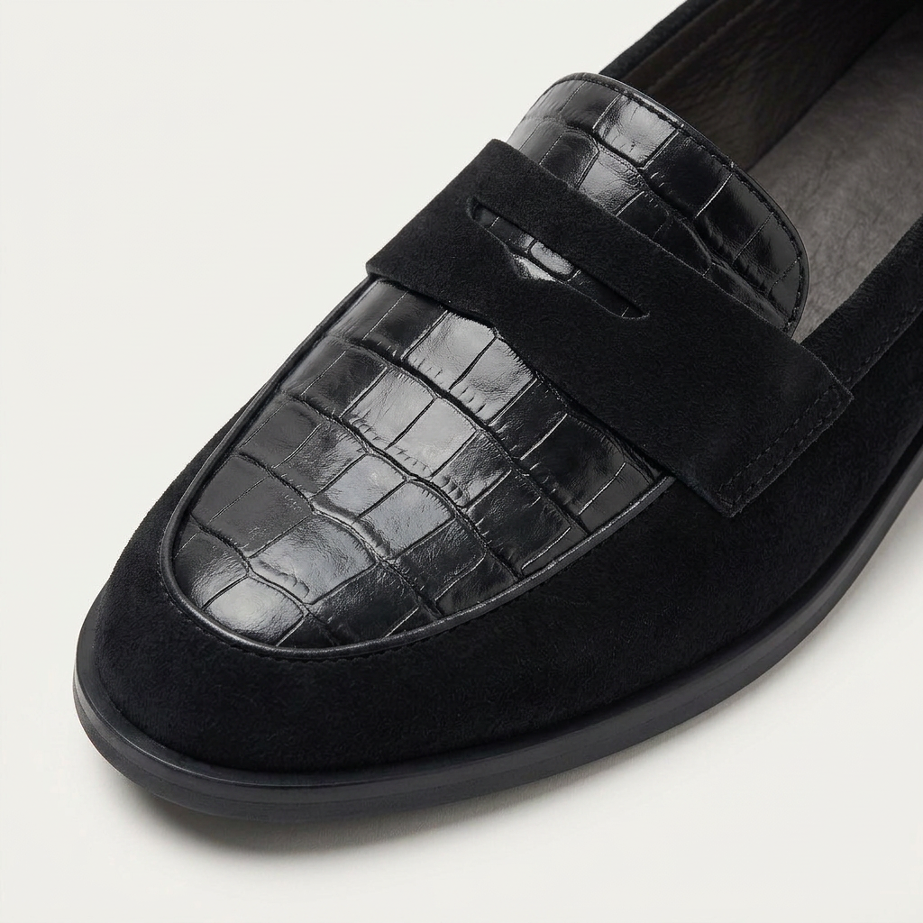 Mocassins Femme Effet Croco À Enfiler
