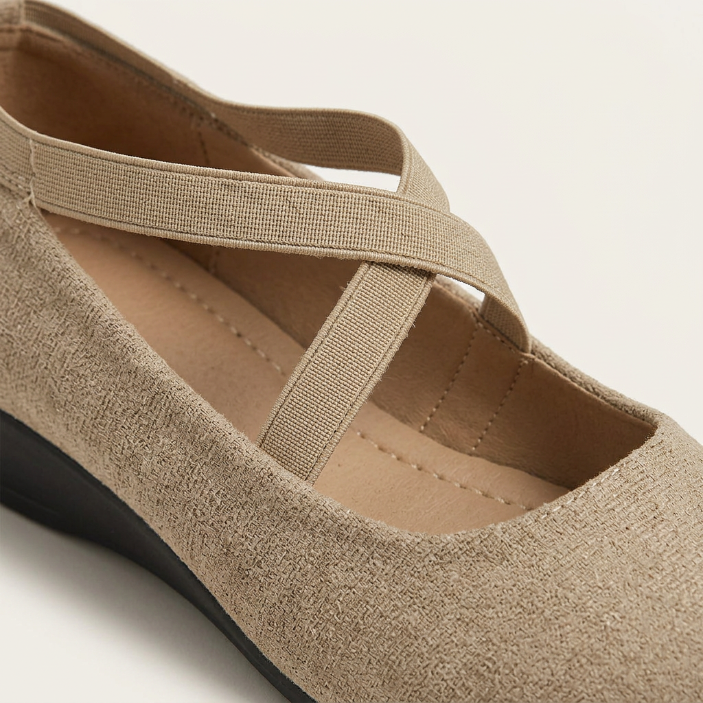 Chaussures Compensées Femme Brides Croisées Bout Arrondi