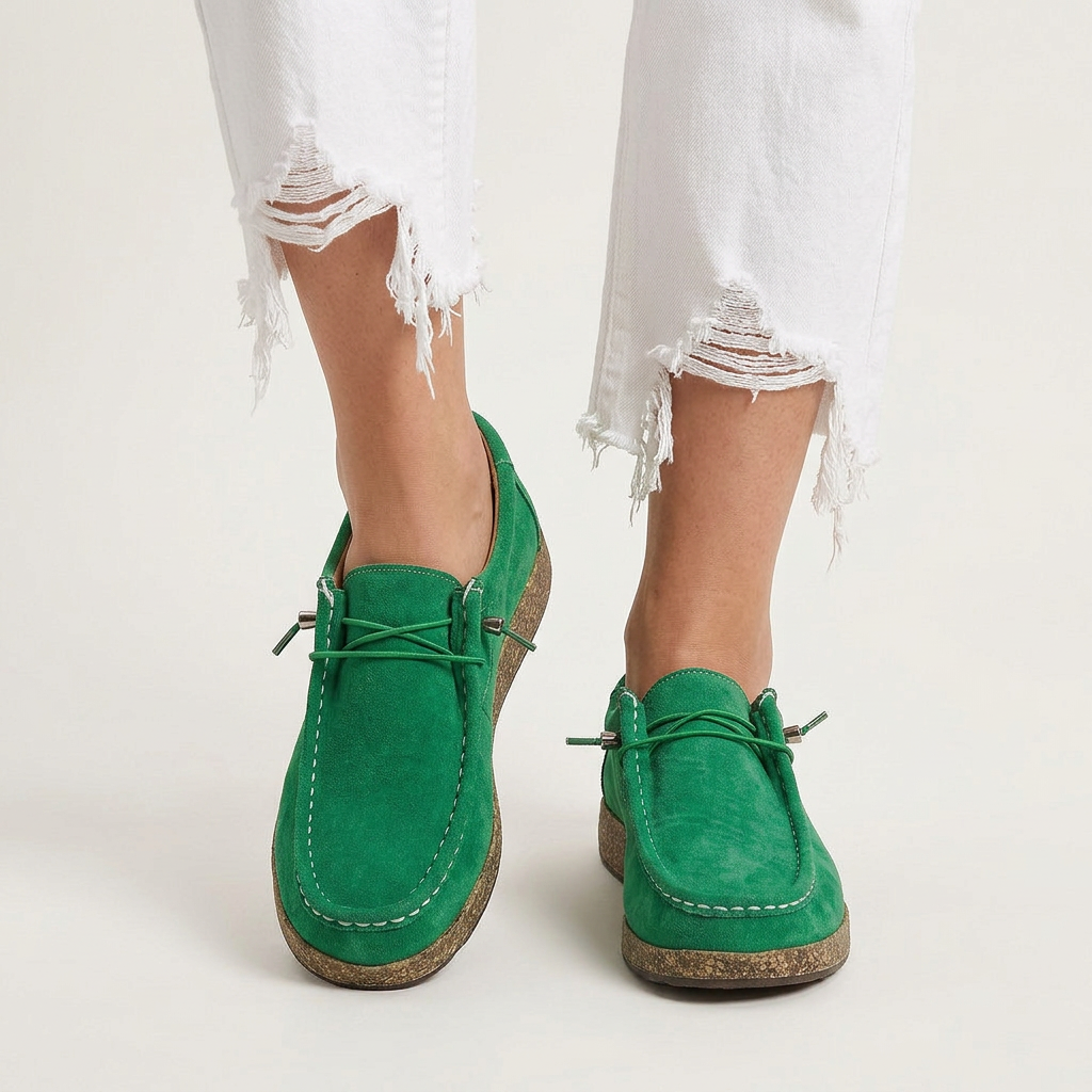 Chaussures Femme Lacets Style Mocassin Motifs