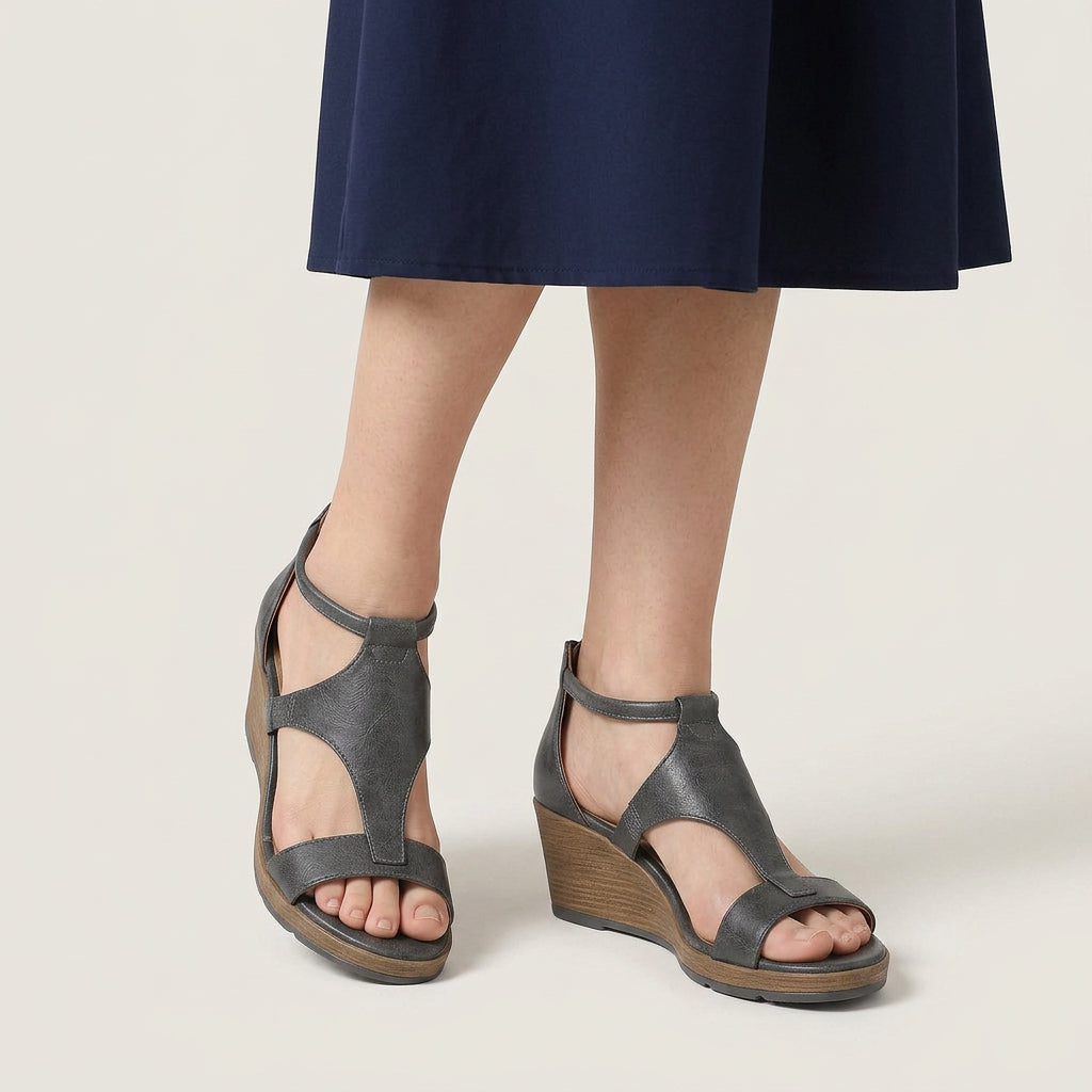 Sandales Compensées Femme Bride T Plateforme