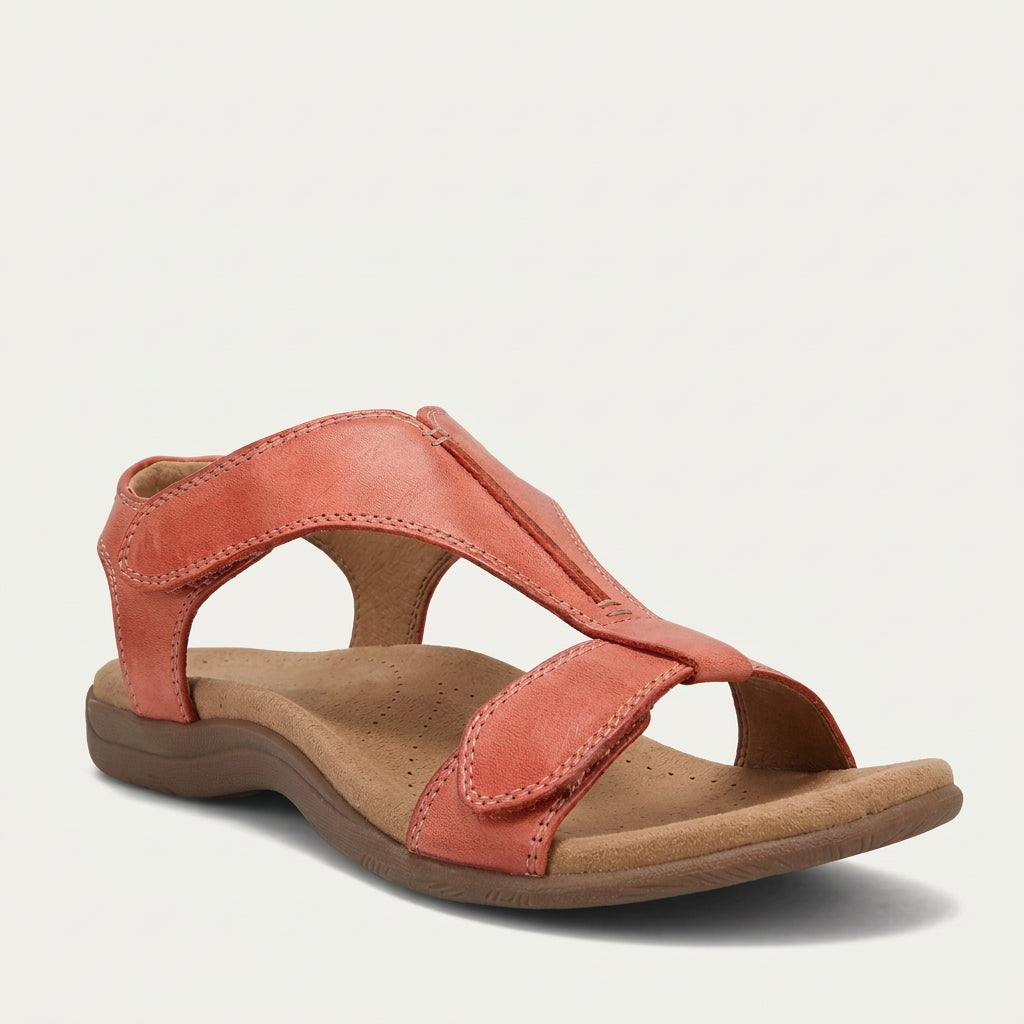 Sandales Femme Bride T Surpiqûres Contrastées