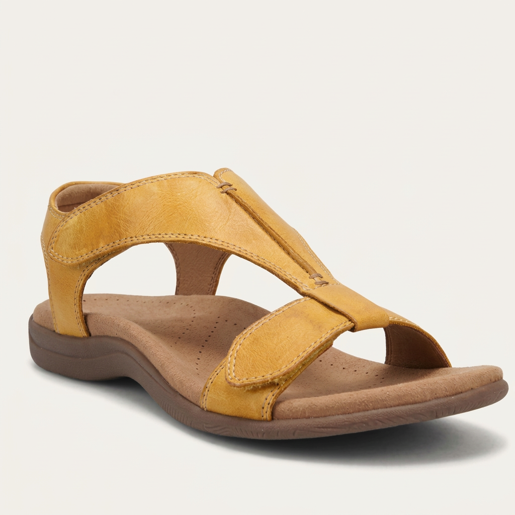 Sandales Femme Bride T Surpiqûres Contrastées