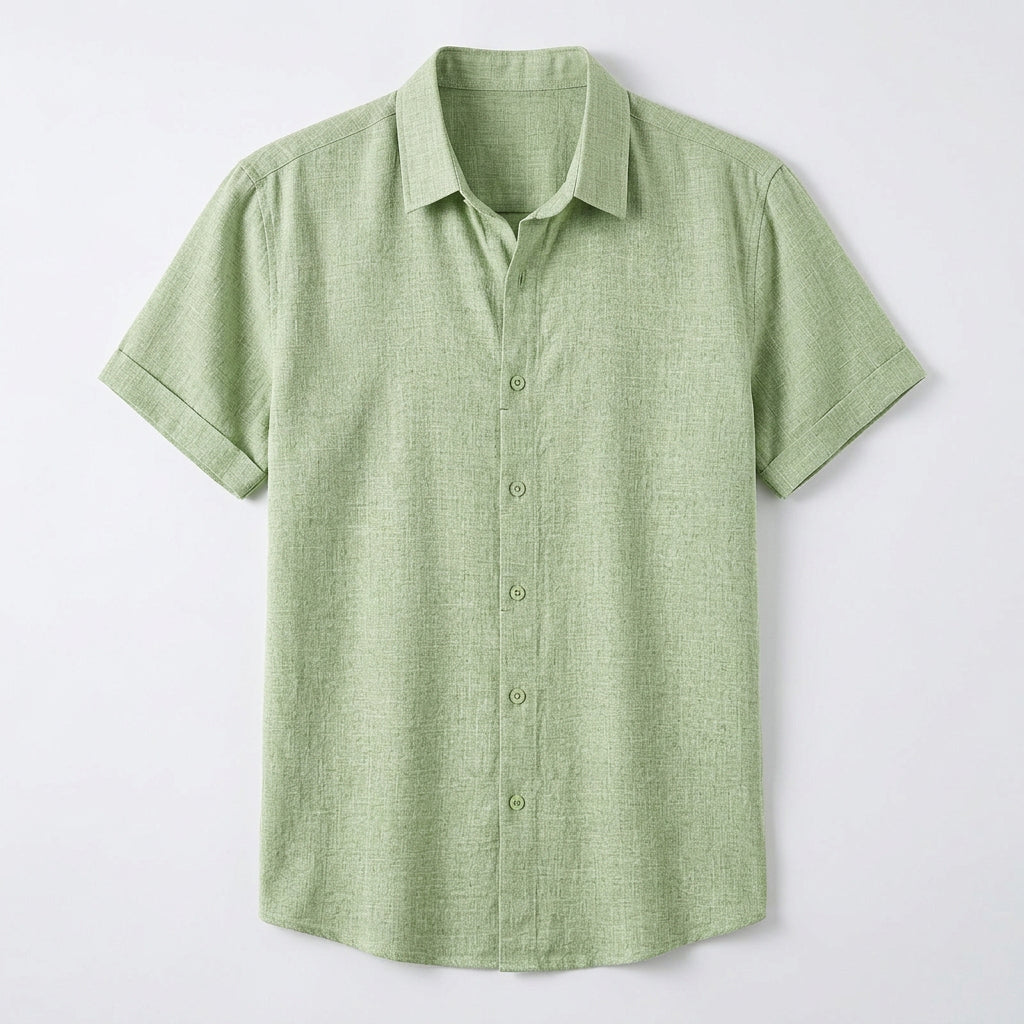 Chemise Homme Manches Courtes Col Classique Texturée
