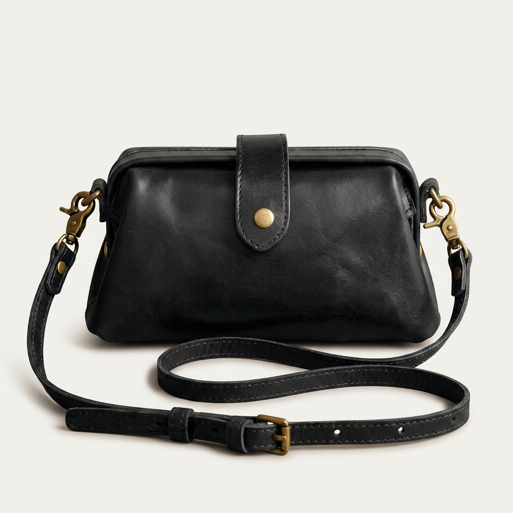 Sac Bandoulière Femme Vintage Rigide Réglable