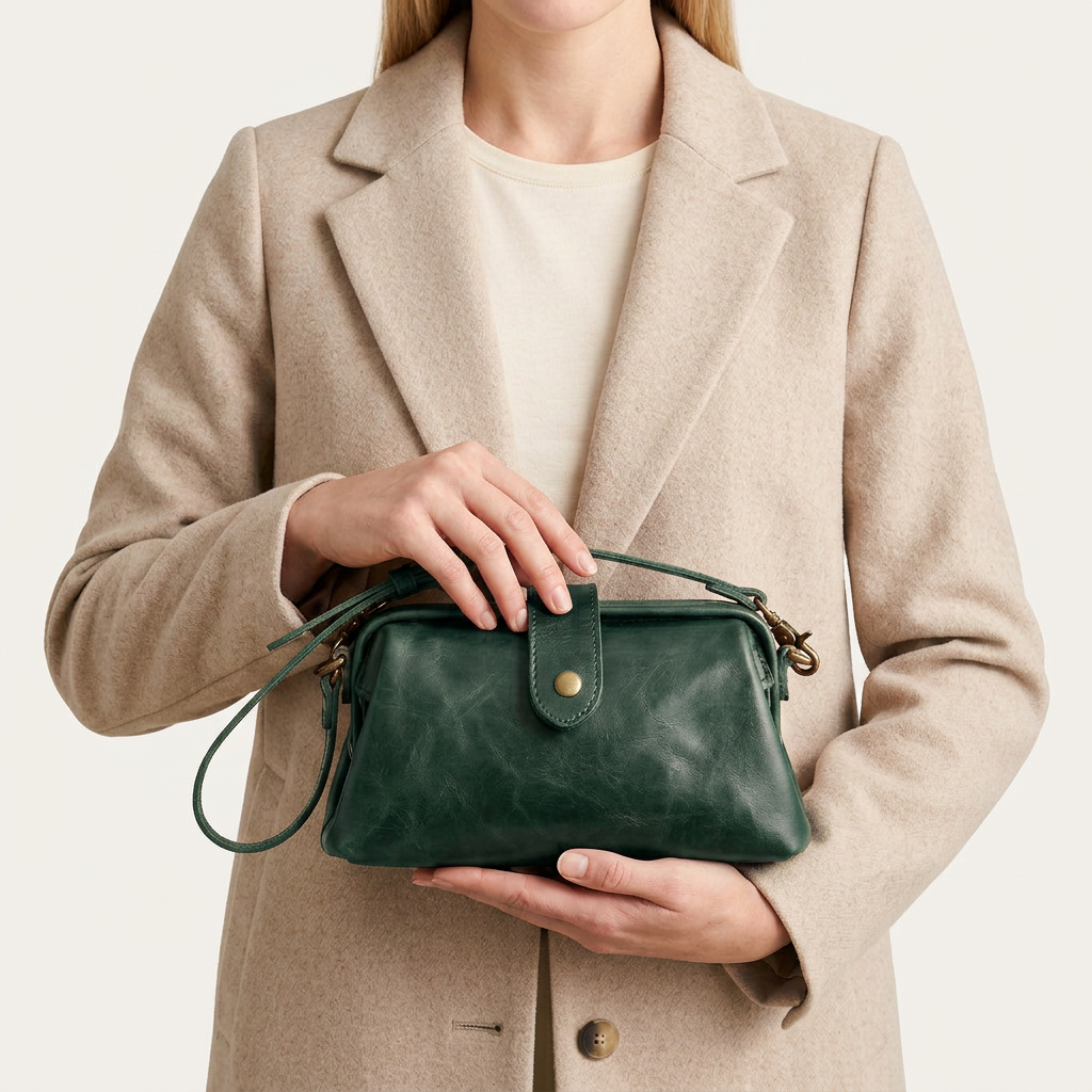 Sac Bandoulière Femme Vintage Rigide Réglable