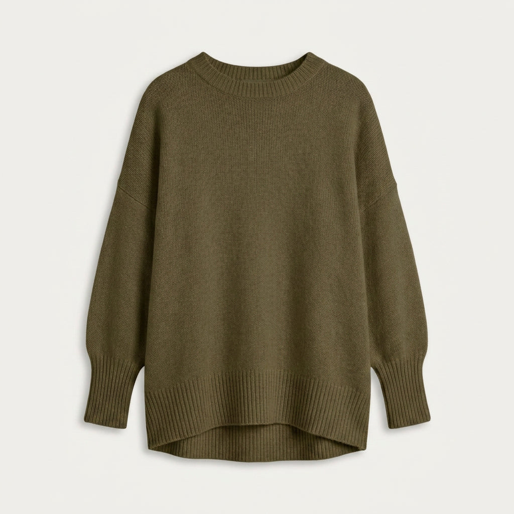 Pull Oversize Femme à Col Rond