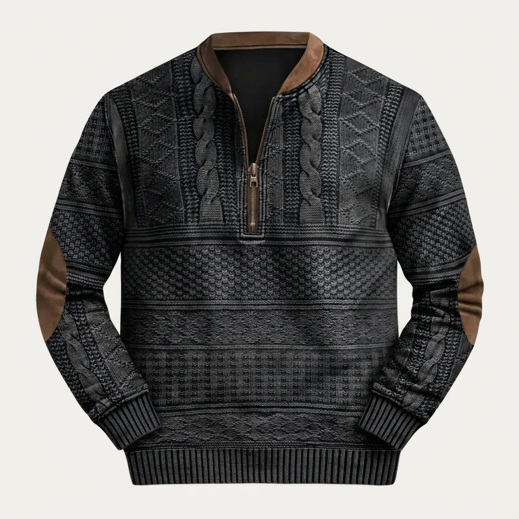 Pull Camionneur Homme en Maille Torsadée