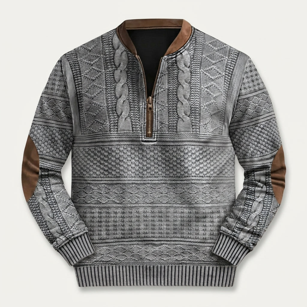 Pull Camionneur Homme en Maille Torsadée