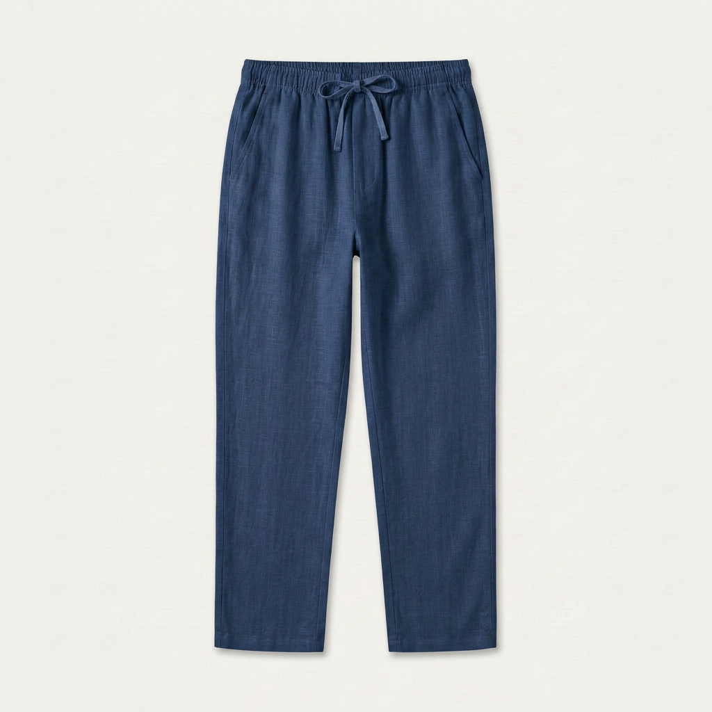 Pantalon Homme Droit Taille Élastique Cordon
