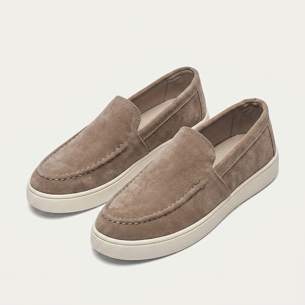 Mocassins Homme À Enfiler Semelle Contrastée Profil Bas