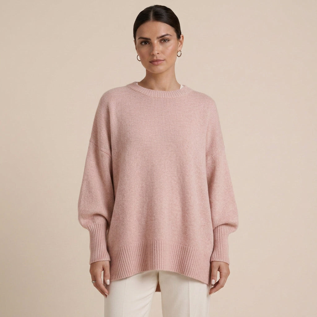 Pull Oversize Femme à Col Rond