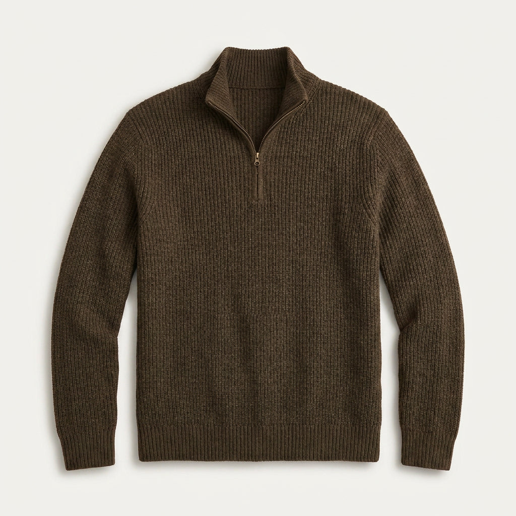 Pull Camionneur Homme en Maille Côtelée