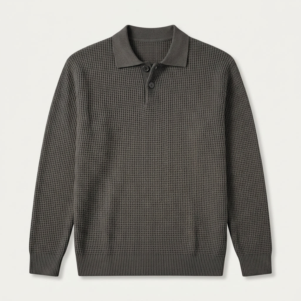 Pull Col Polo Homme en Maille
