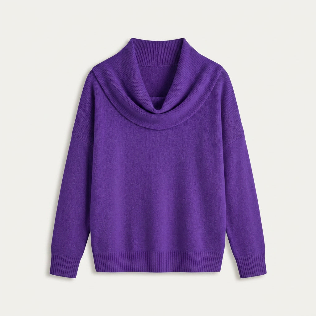 Pull Femme en Maille à Col Bénitier