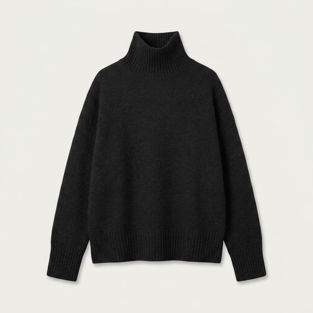 Pull Col Roulé Femme Oversize