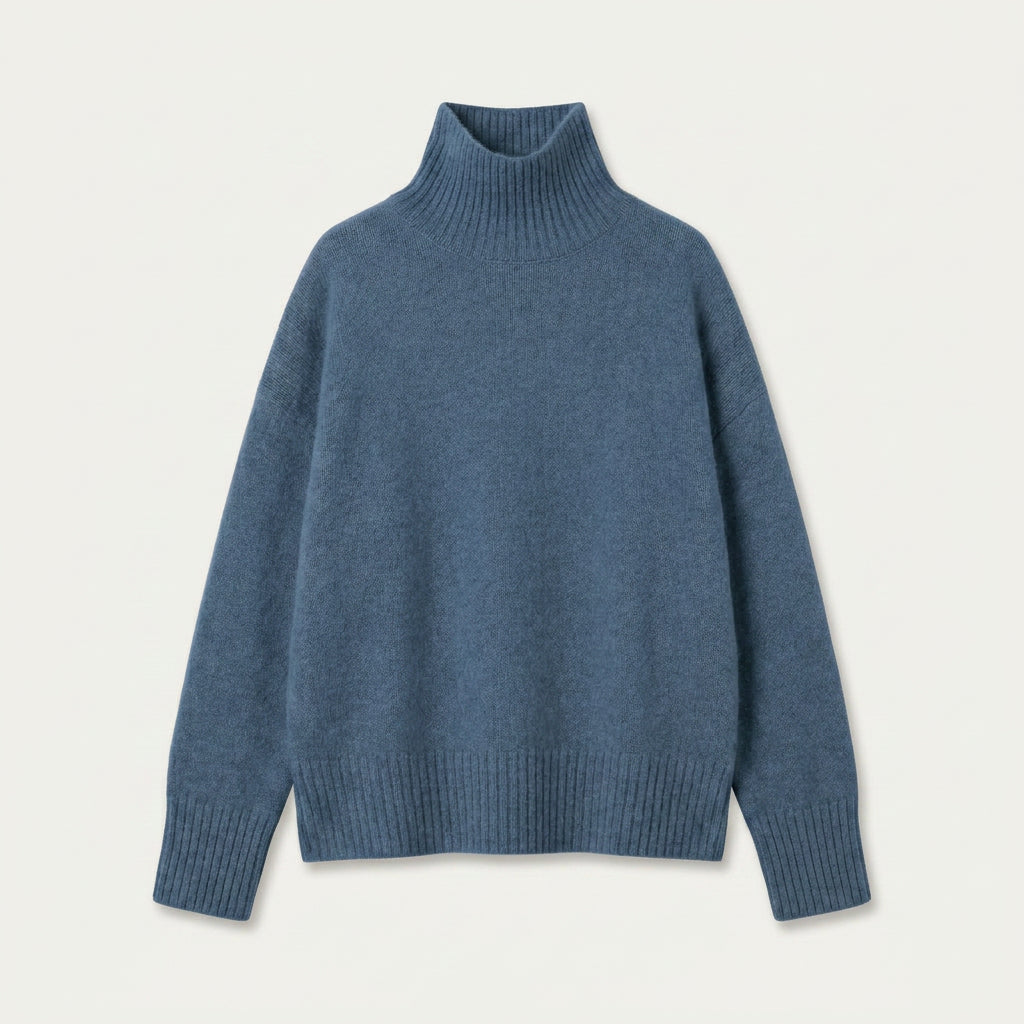 Pull Col Roulé Femme Oversize