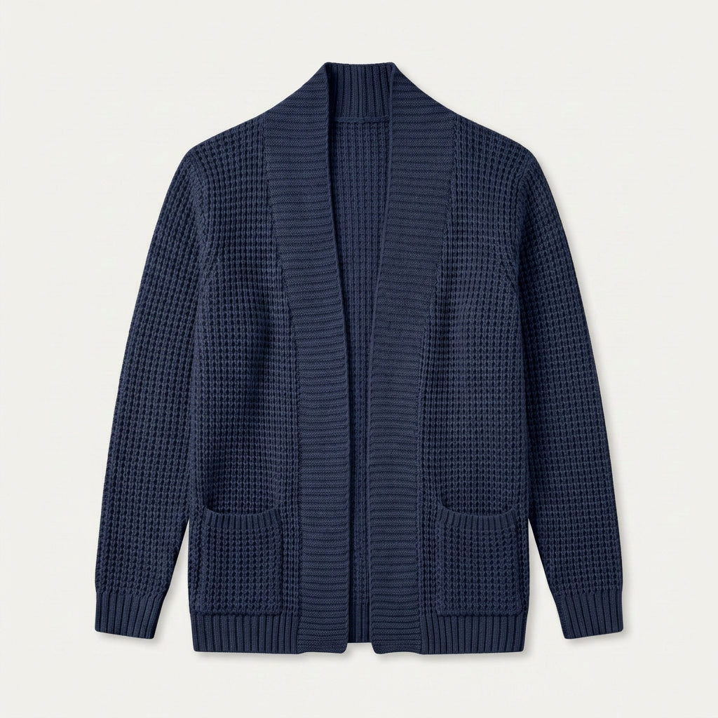 Cardigan Homme Long en Maille Ouvert