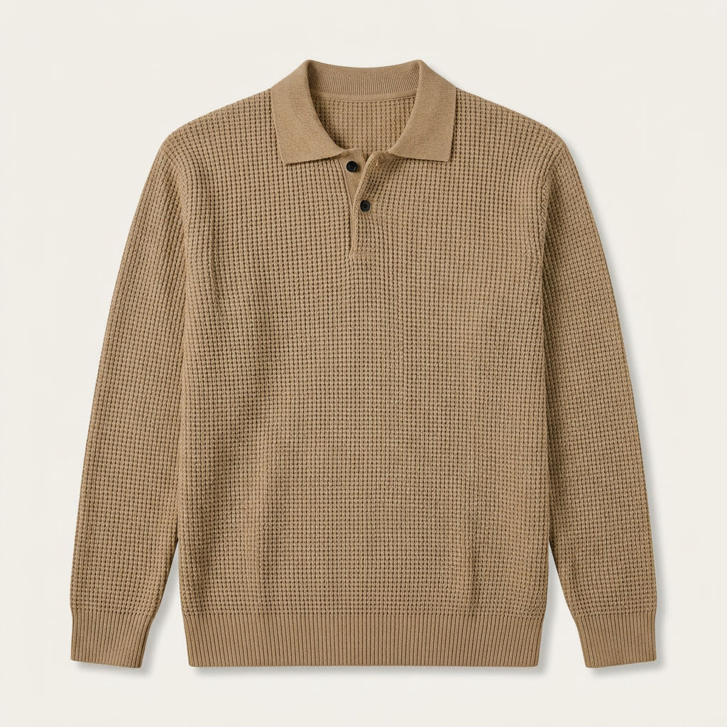 Pull Col Polo Homme en Maille