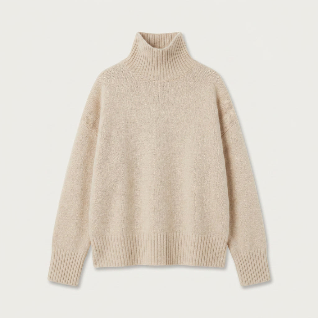 Pull Col Roulé Femme Oversize