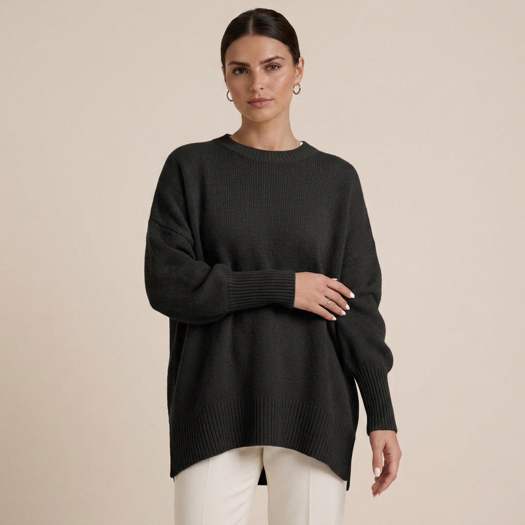 Pull Oversize Femme à Col Rond