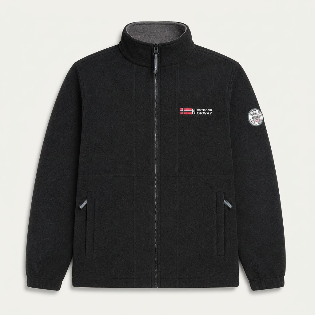 Polaire Homme Zippée à Col Montant