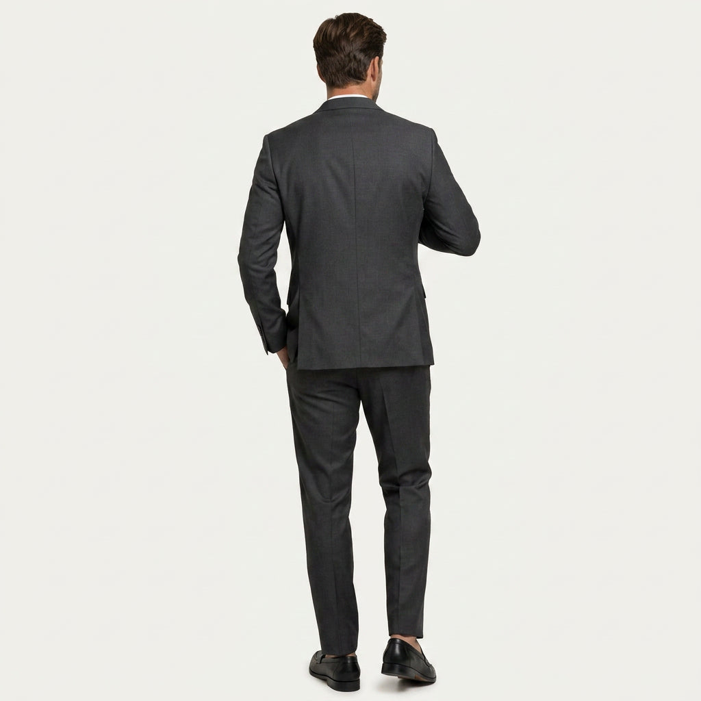 Costume Homme Trois Pièces Revers Crantés Ajusté
