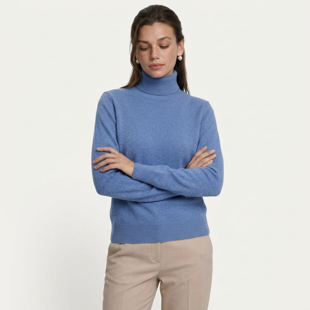 Pull Femme en Laine Col Roulé