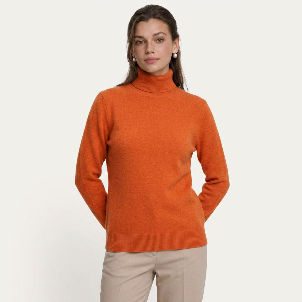 Pull Femme en Laine Col Roulé