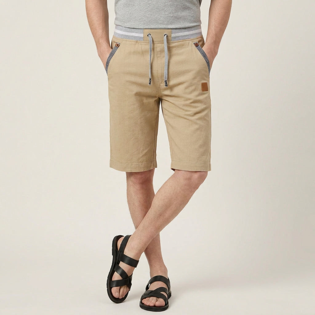 Short Homme Taille Ajustable Poches Contrastées