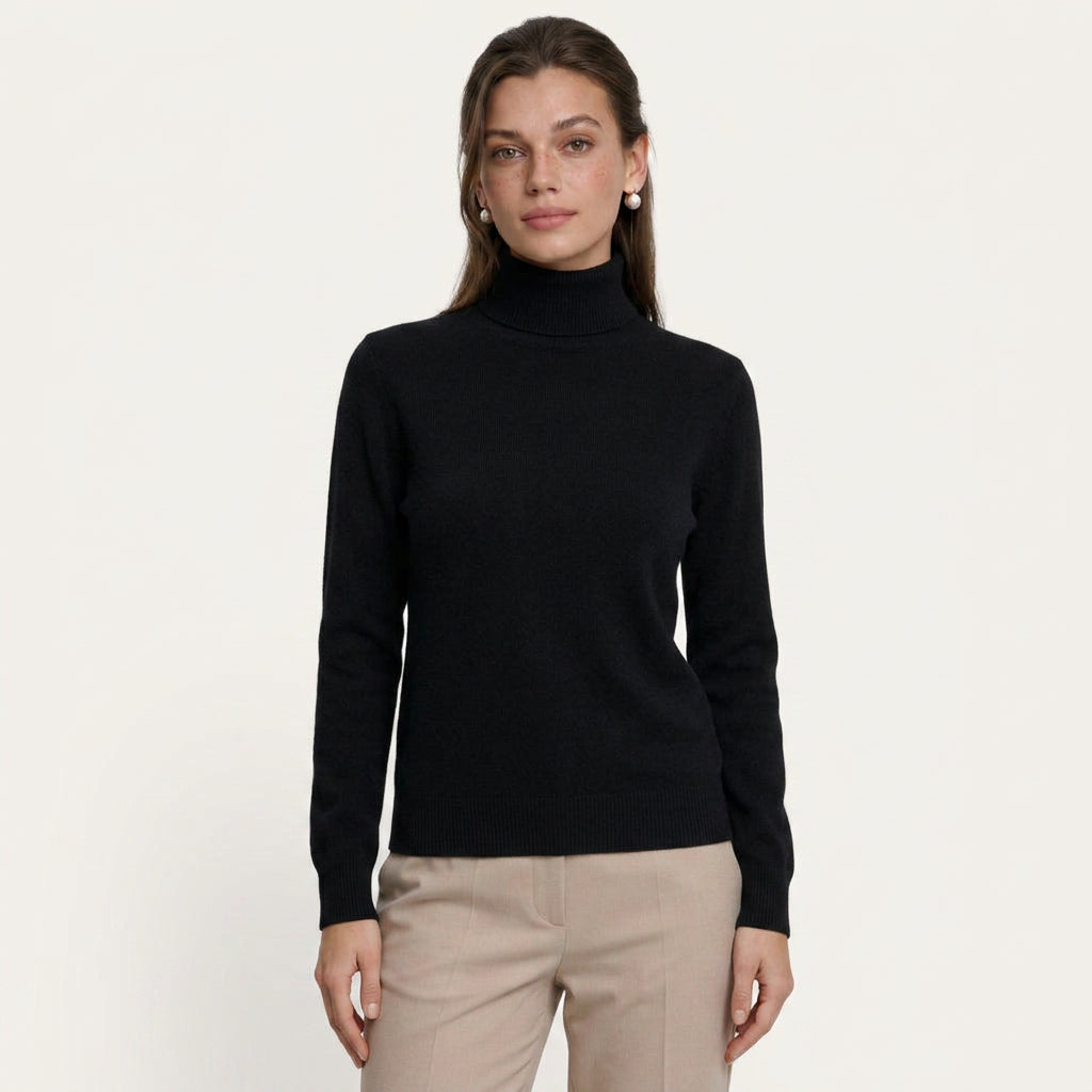 Pull Femme en Laine Col Roulé