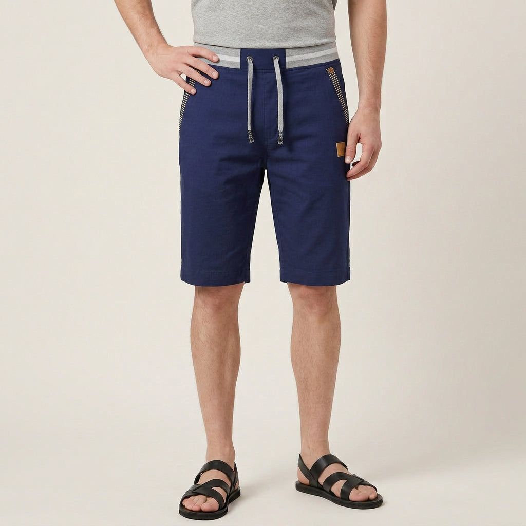 Short Homme Taille Ajustable Poches Contrastées
