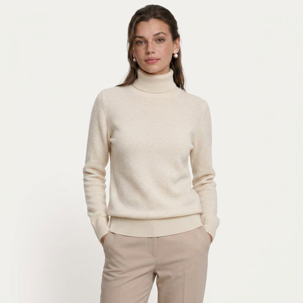 Pull Femme en Laine Col Roulé