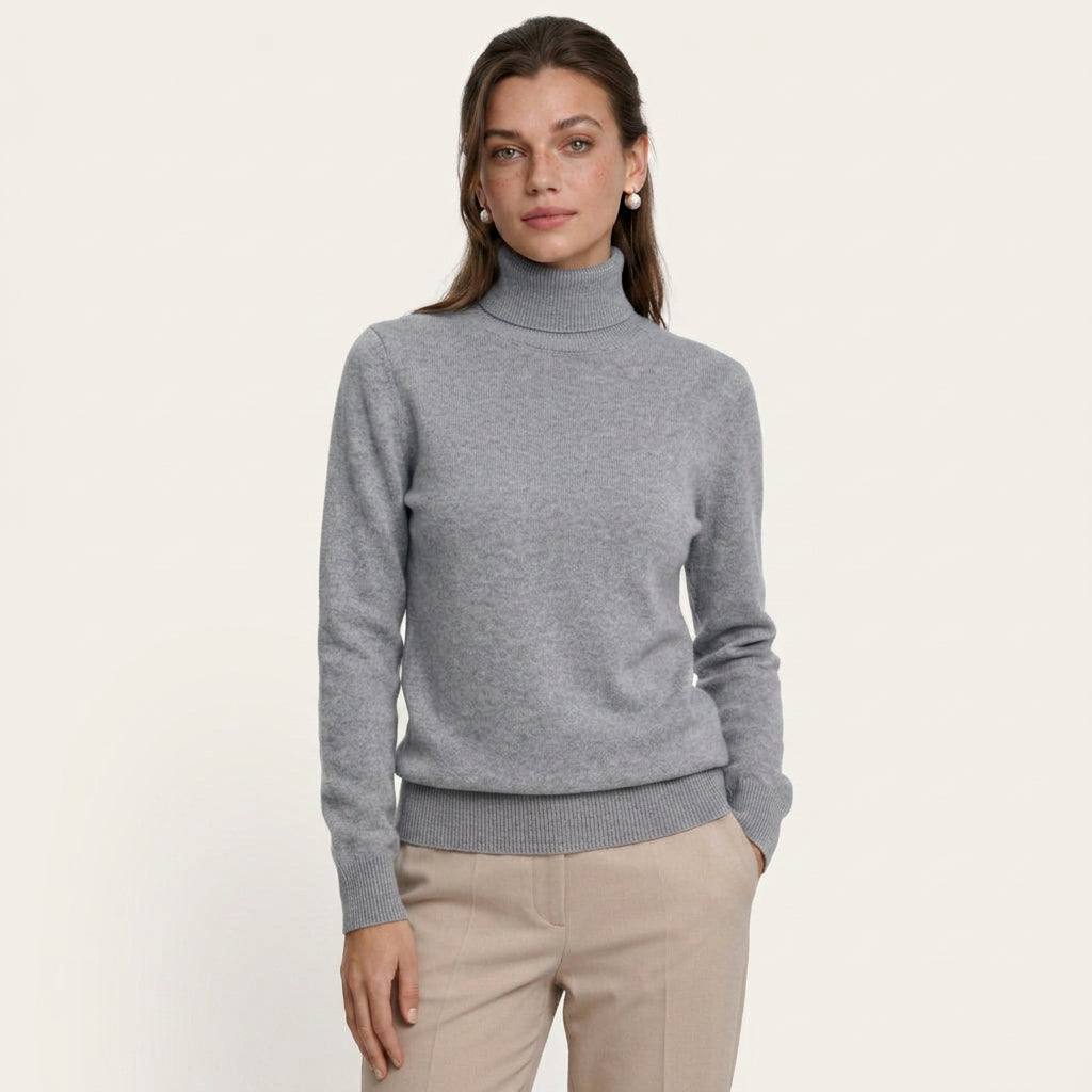 Pull Femme en Laine Col Roulé