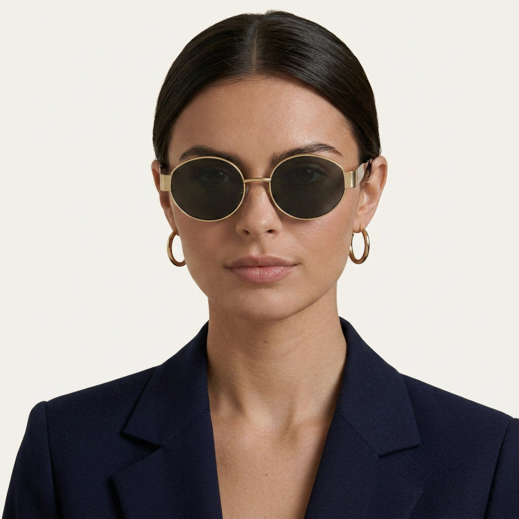 Lunettes De Soleil Rondes Femme Verres Teintés