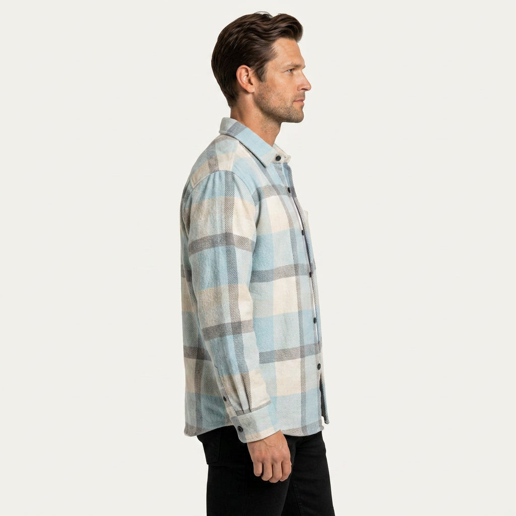 Surchemise Homme à Carreaux Coupe Oversize