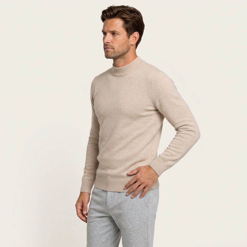 Pull Homme Col Montant en Maille