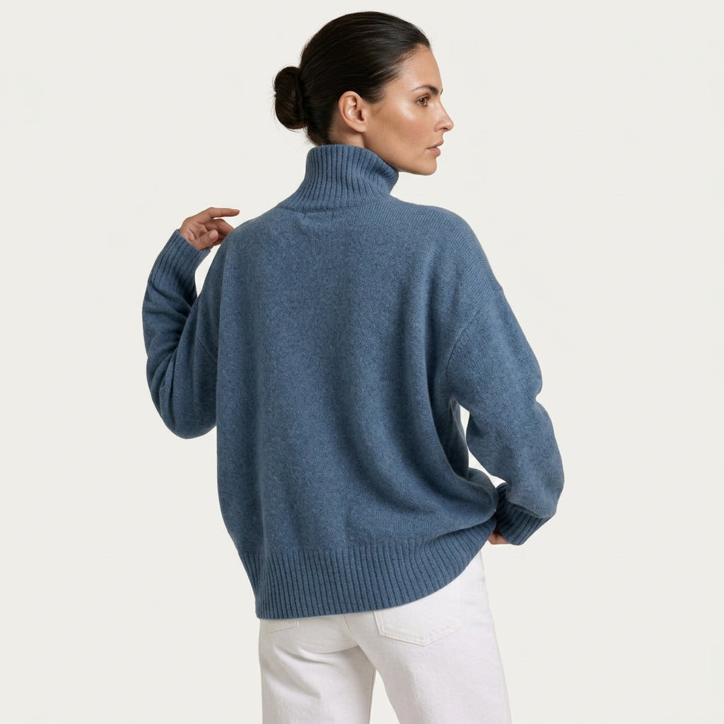 Pull Col Roulé Femme Oversize